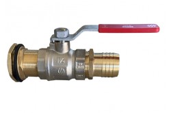 Vanne laiton équipée en raccords laiton