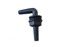 Raccord perce coque double port long