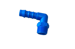 Raccords plastique coudé cannelé D10 3/8''