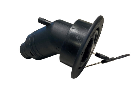 Coupelle De Remplissage Courte Noire Avec Clef Et Bouchon - Pour Raccordement Tuyau 40 Mm, Prise D'air 10-12 Mm - 3