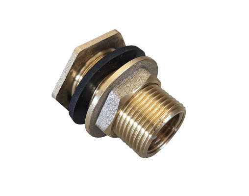 Traversée De Réservoir En Laiton 1/2" – Raccord Bulkhead Fileté Intérieur 1/2" Extérieur 3/4", Étanchéité Parfaite Avec Joints Caoutchouc, Installation Facile