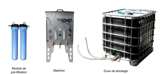 Installation compl?te pour production d'eau pure